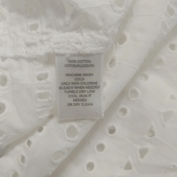 LOFT White Eyelet Blouse - Picture 6 of 10